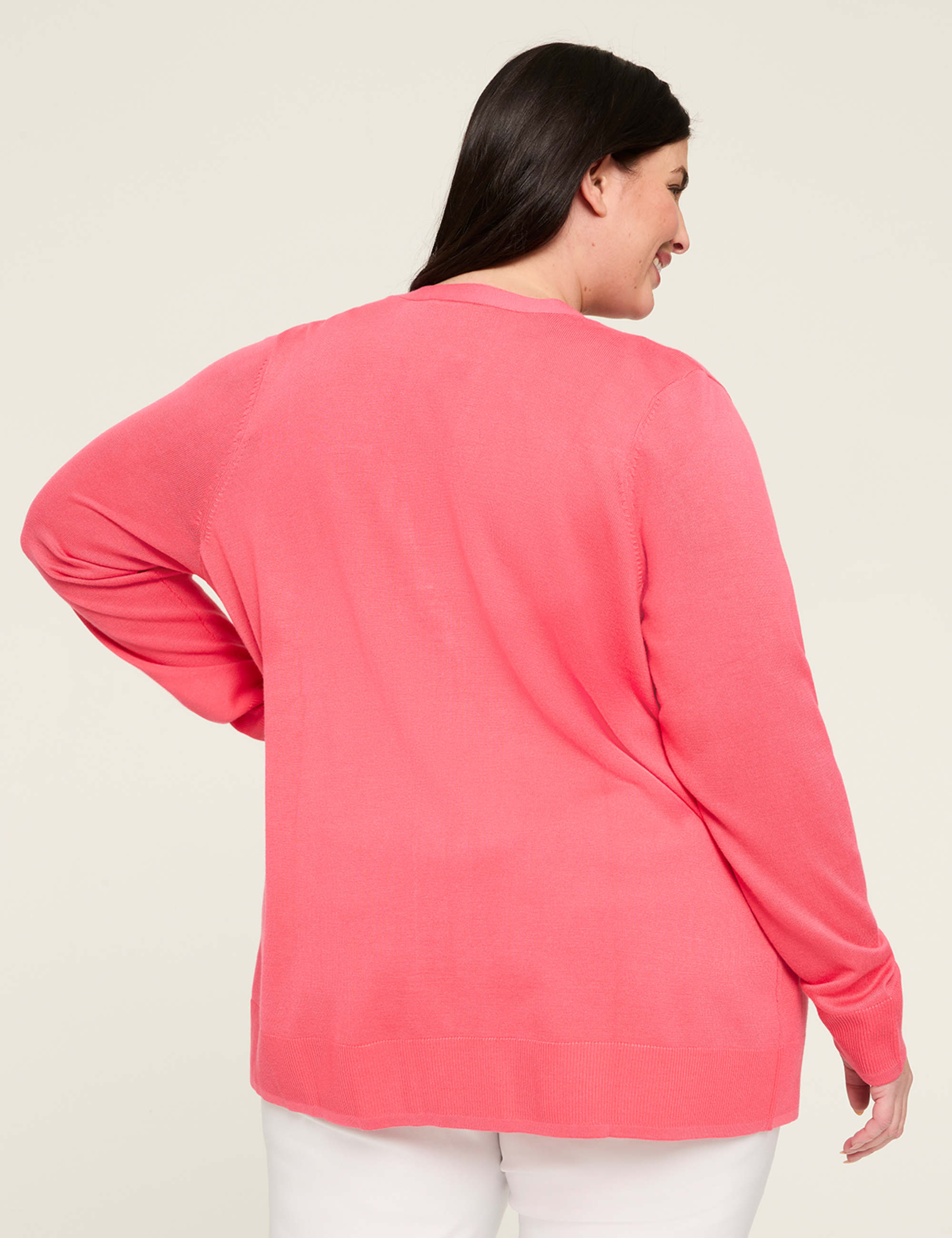 Modern Long-Sleeve Open-Front Cardigan