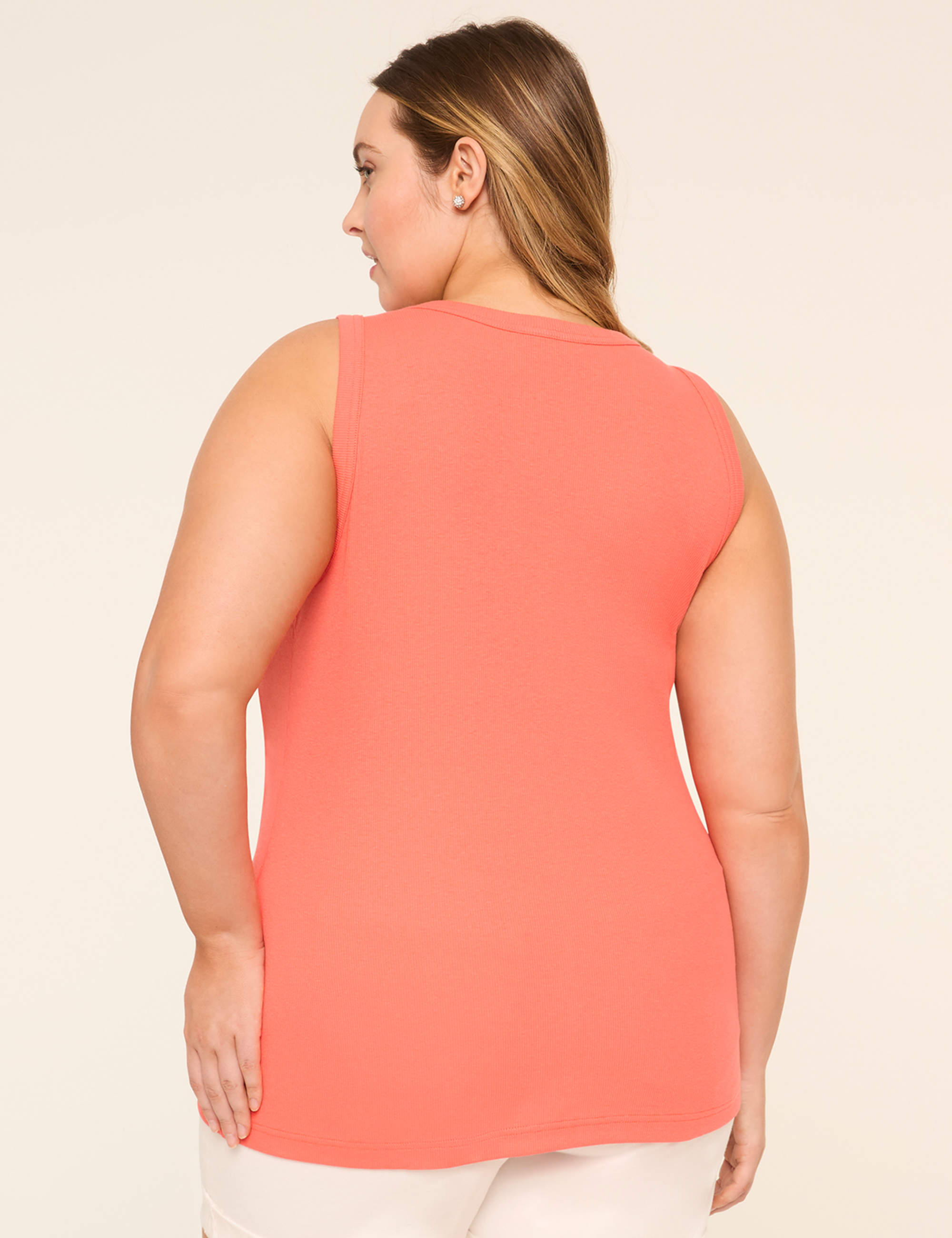Deep V-Neck Rib Layering Tank