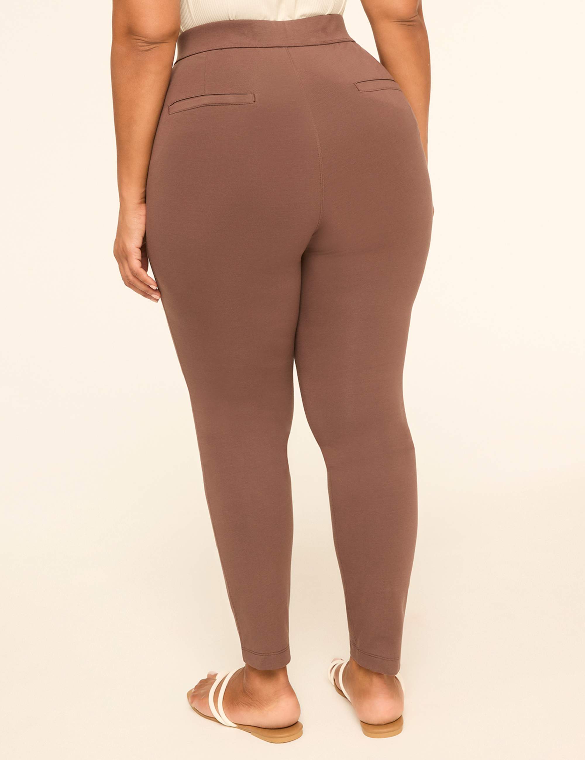 Knit Pull-On High-Rise Skinny Ankle Pant