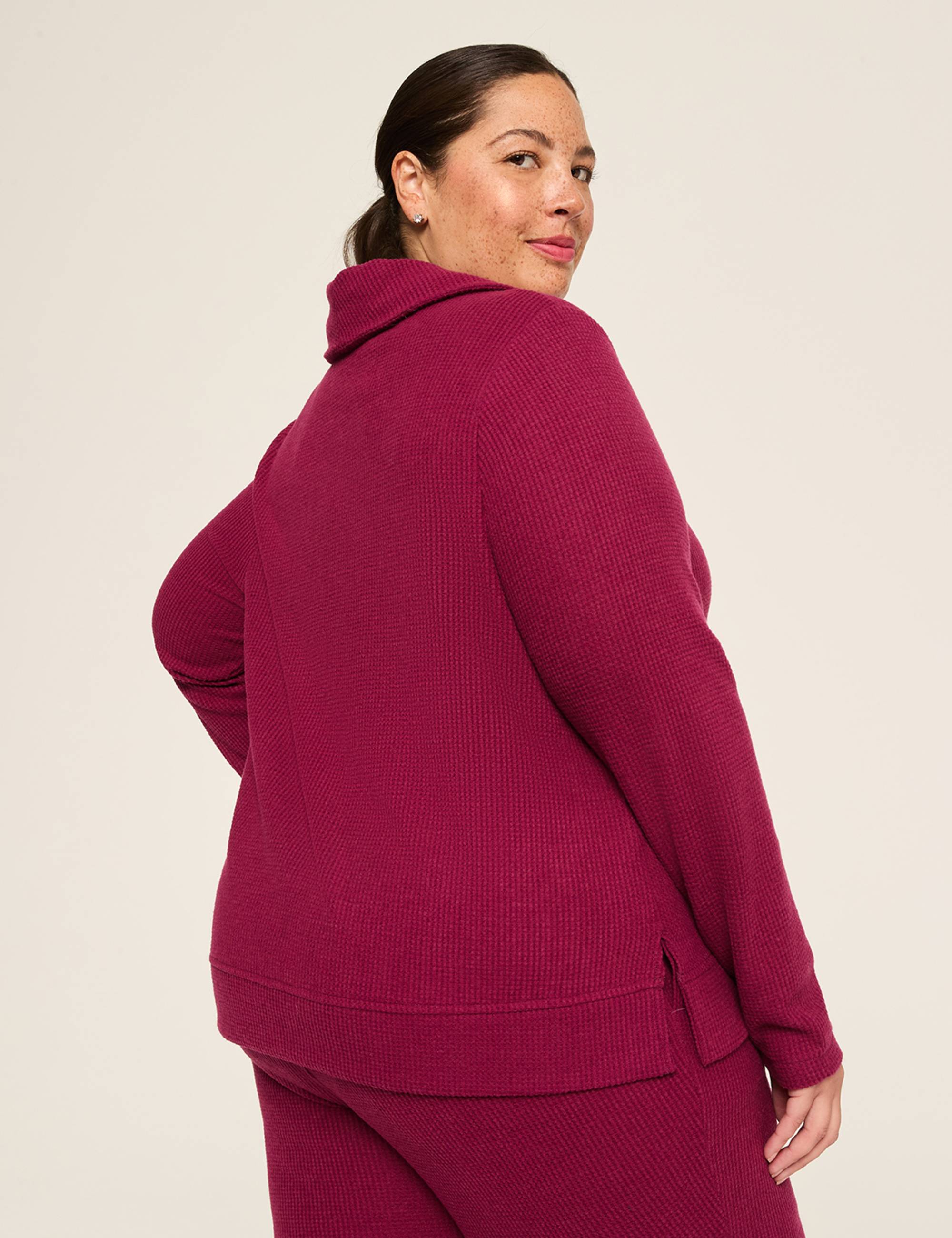 LIVI Cowl-Neck Textured Top