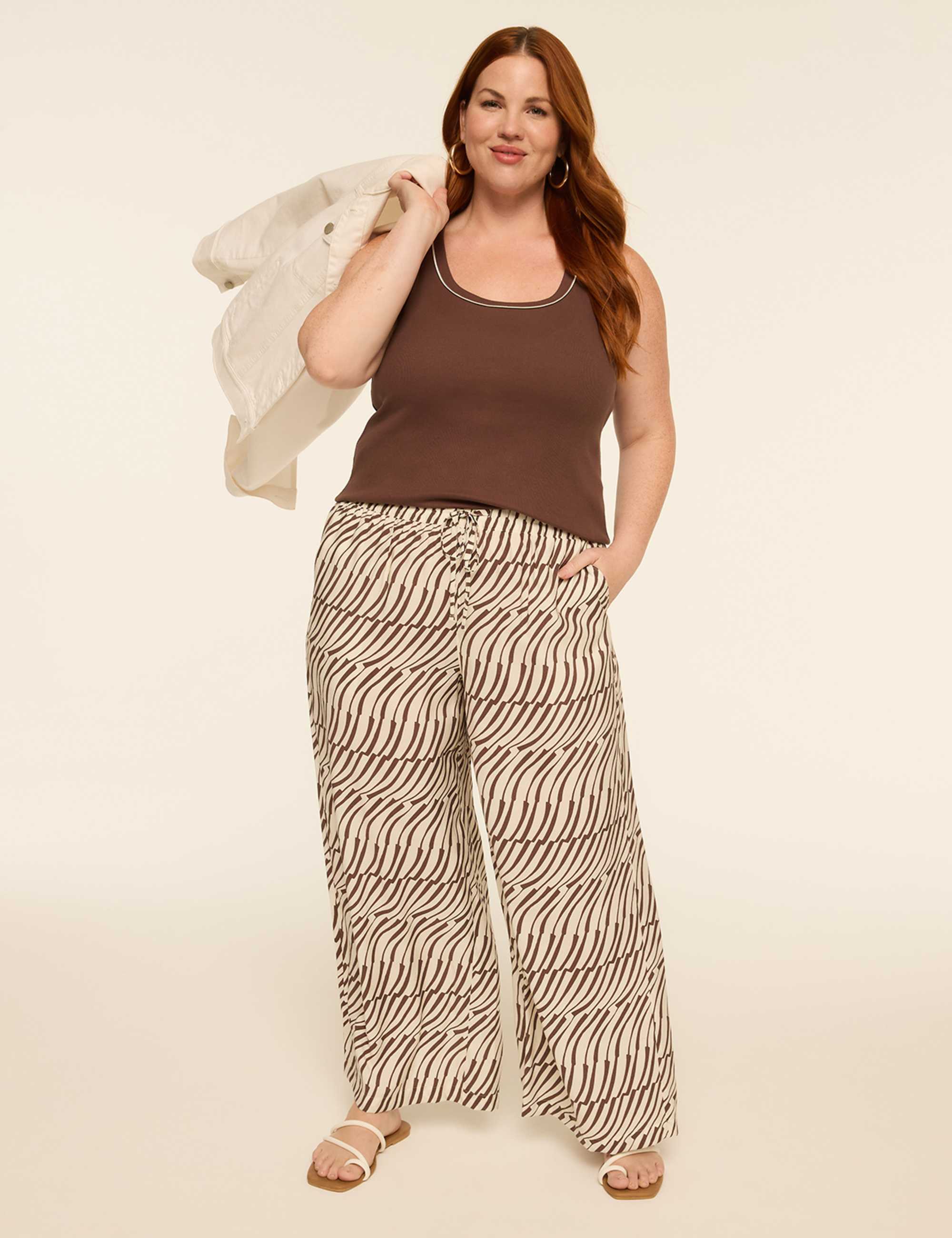 Pull-On Flowy Wide Leg Pant