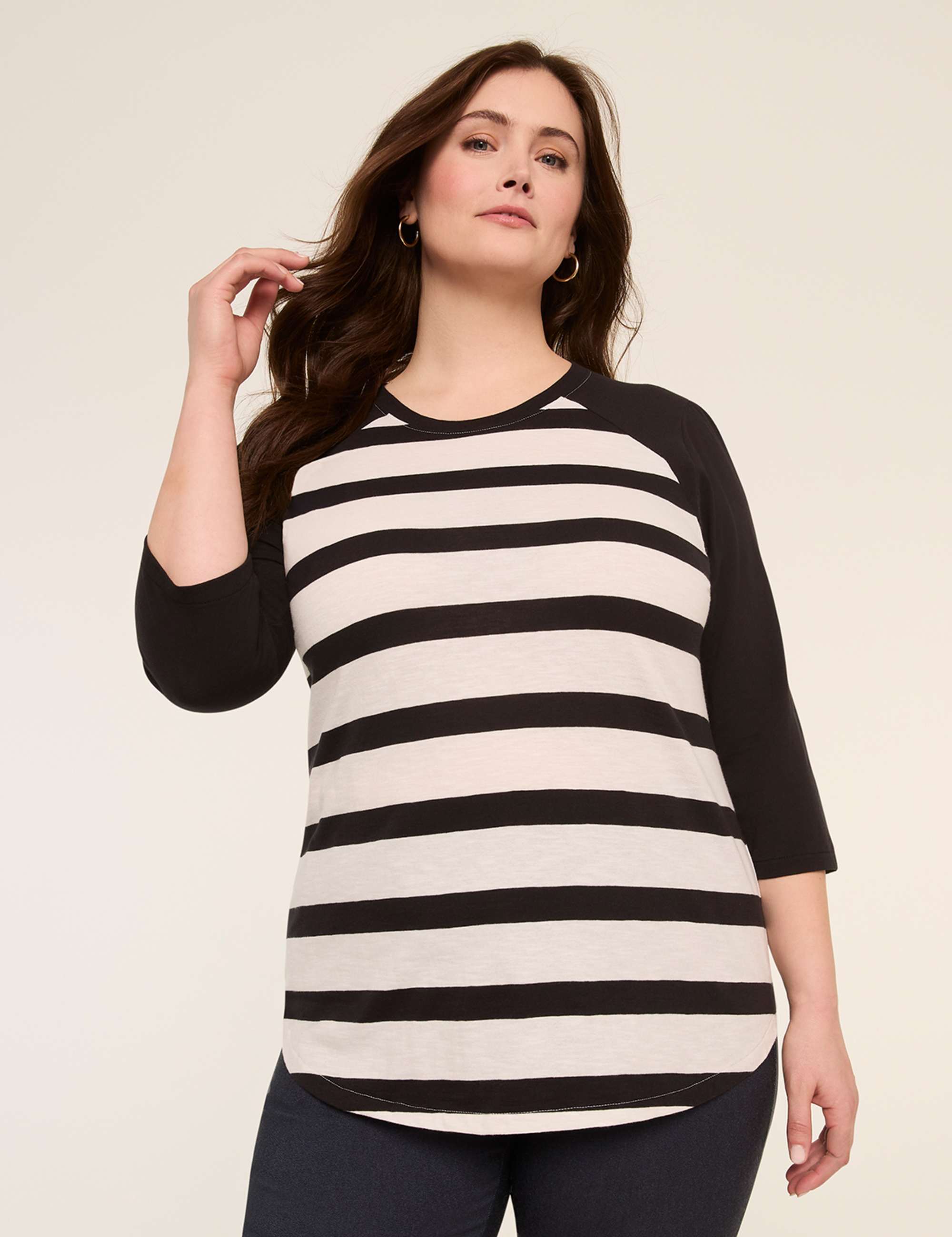 3/4 Puff Sleeve Baseball Tee