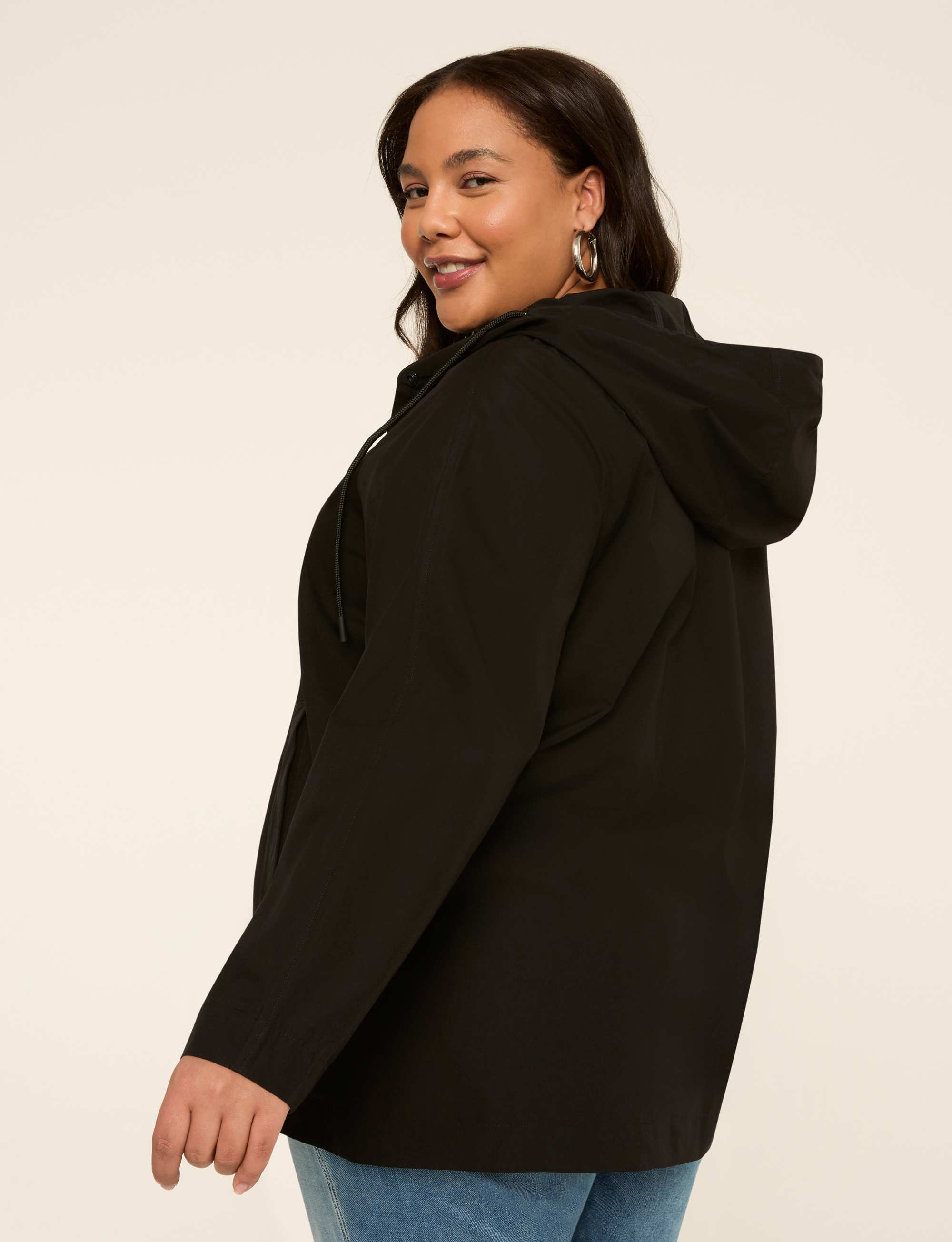 Snap-Front Hooded Jacket