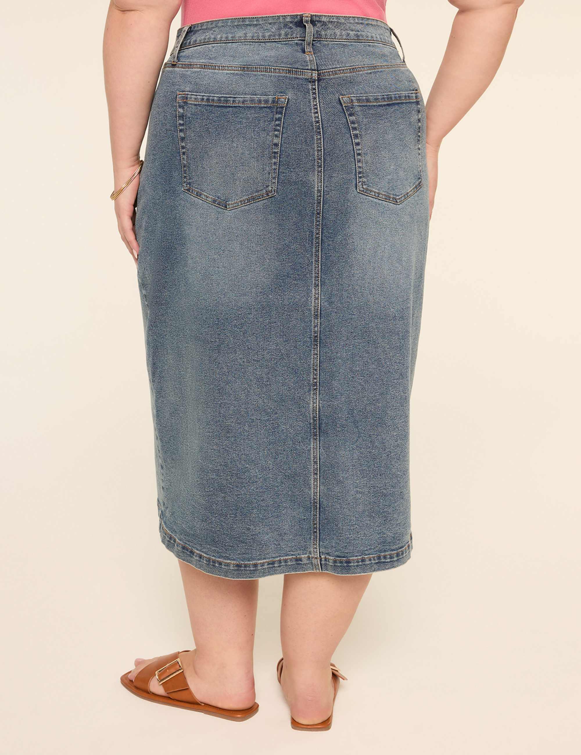 Denim Midi Skirt