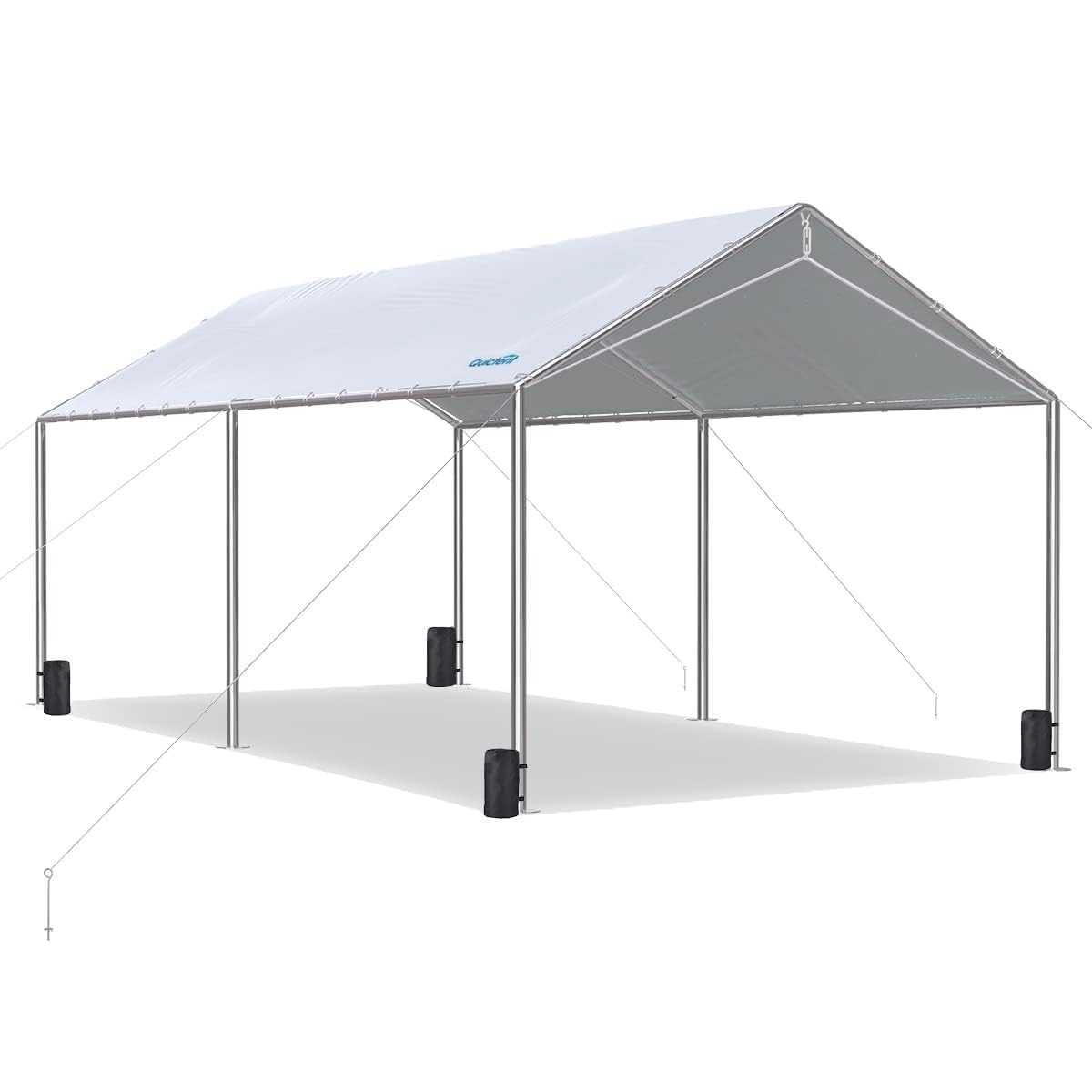 10x20 ft Heavy Duty Car Canopy Galvanized Frame Carport Outdoor Party Tent Boat Shelter with 3 Reinforced Steel, Customized