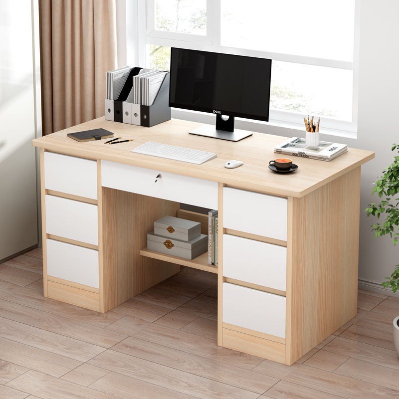 Nuevo escritorio para el hogar — Mesa de estudio y escritura para estudiantes con cajón con cerradura — Escritorio sencillo para ordenador y dormitorio