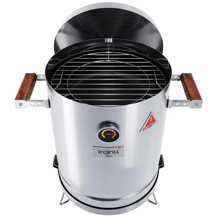 Barril Asador Acero Inoxidable Mini Basik 56X30 Cm Capacidad de 4 a 6 Lbs