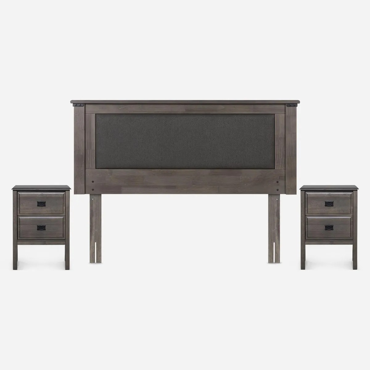 Cama Europea New Style 6 2 Plazas x 2.00 mt Base Dividida + Respaldo + 2 Veladores Rosen