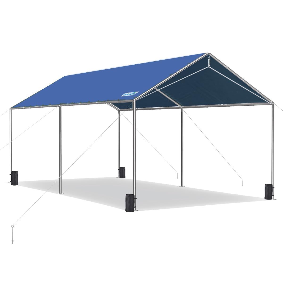 10x20 ft Heavy Duty Car Canopy Galvanized Frame Carport Outdoor Party Tent Boat Shelter with 3 Reinforced Steel, Customized