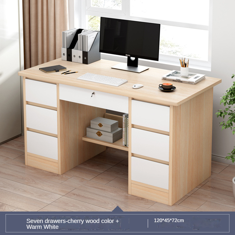 Nuevo escritorio para el hogar — Mesa de estudio y escritura para estudiantes con cajón con cerradura — Escritorio sencillo para ordenador y dormitorio