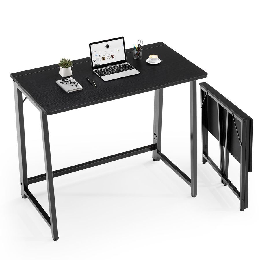 Escritorio plegable de 31,5 pulgadas, mesa para ordenador plegable para espacios pequeños
