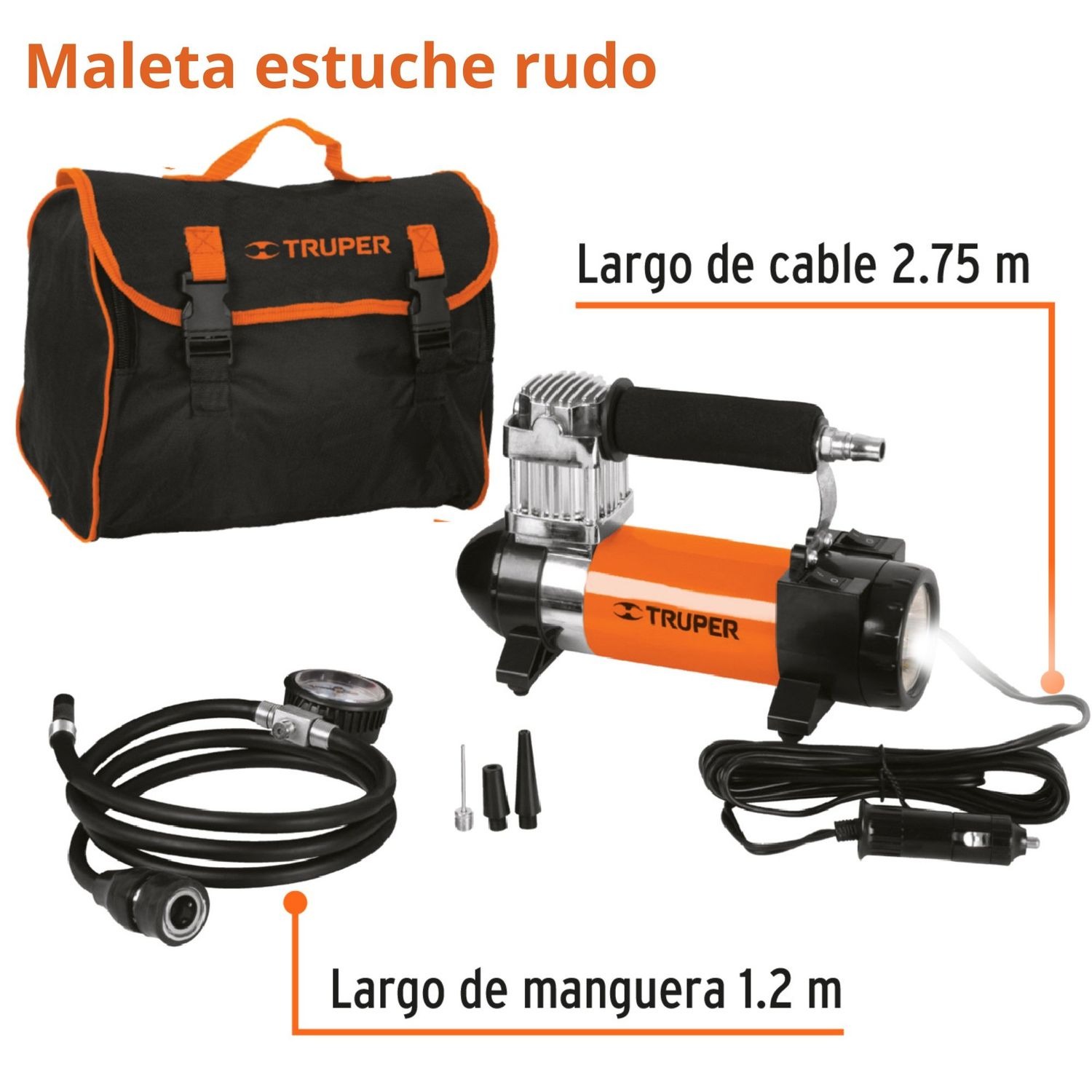 Combo hidrolavadora alta Presión 1800PSI + compresor de aire linterna