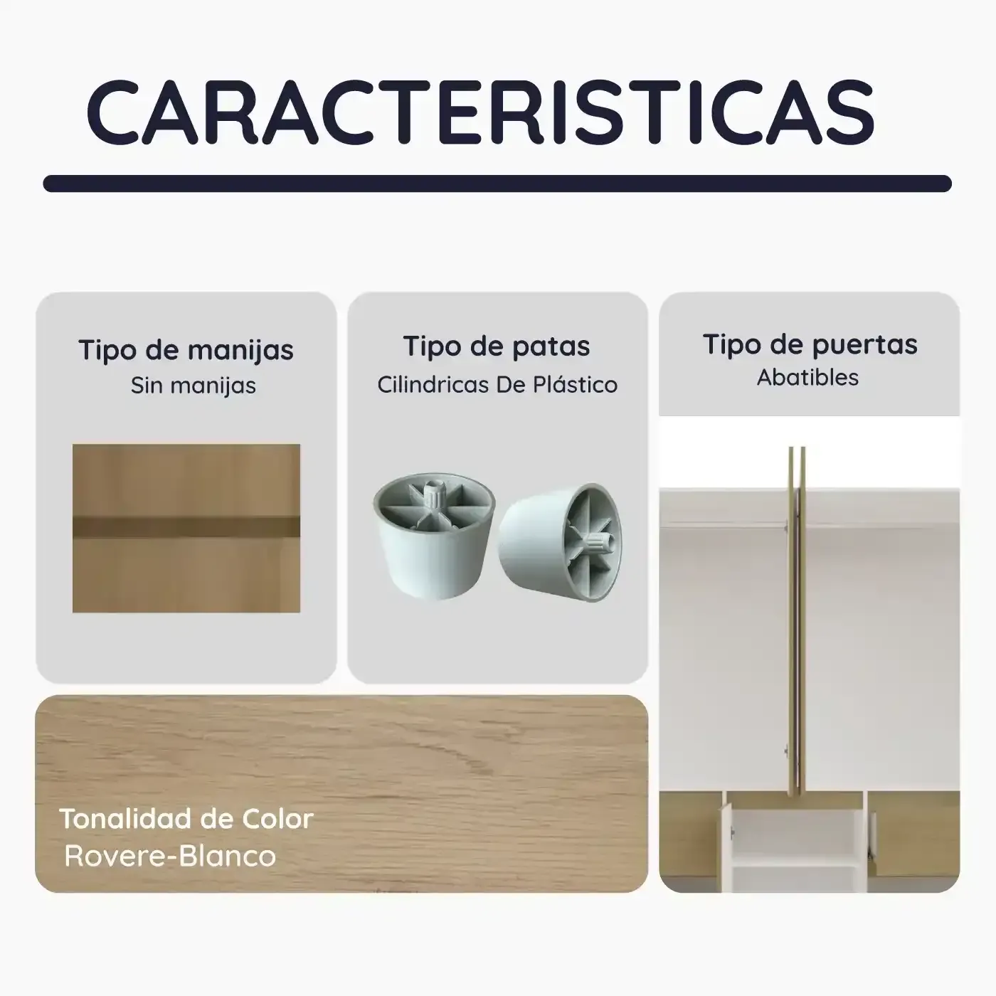Armario Clóset PRACTIMAC Mell 160 cm Rovere-Blanco