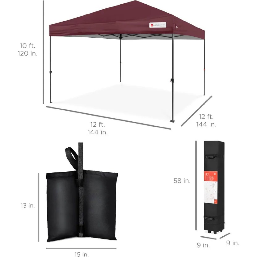 Tienda de Campaña Desplegable 3.65 x 3.65 metros