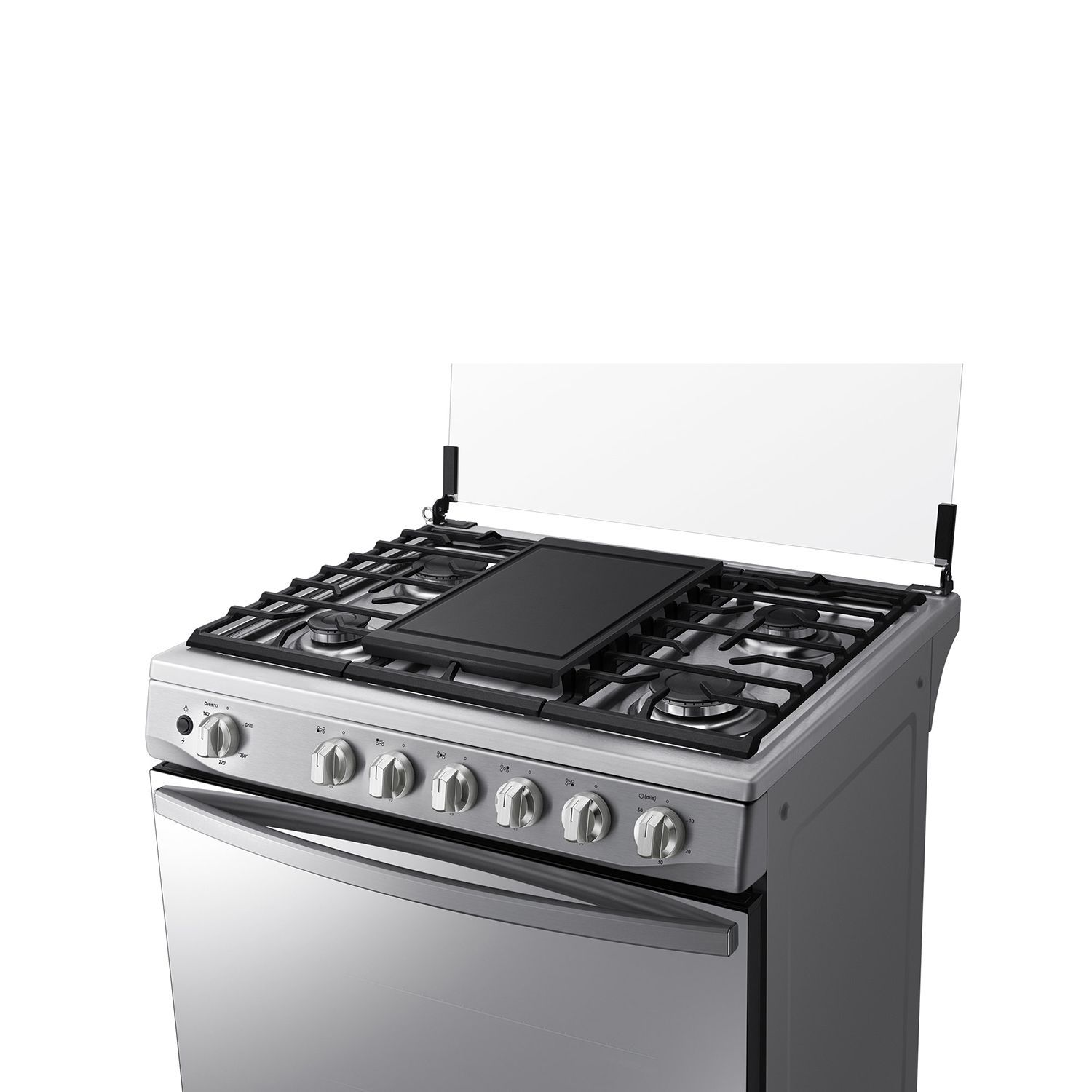 Cocina a Gas , 5 hornillas Mirror Look