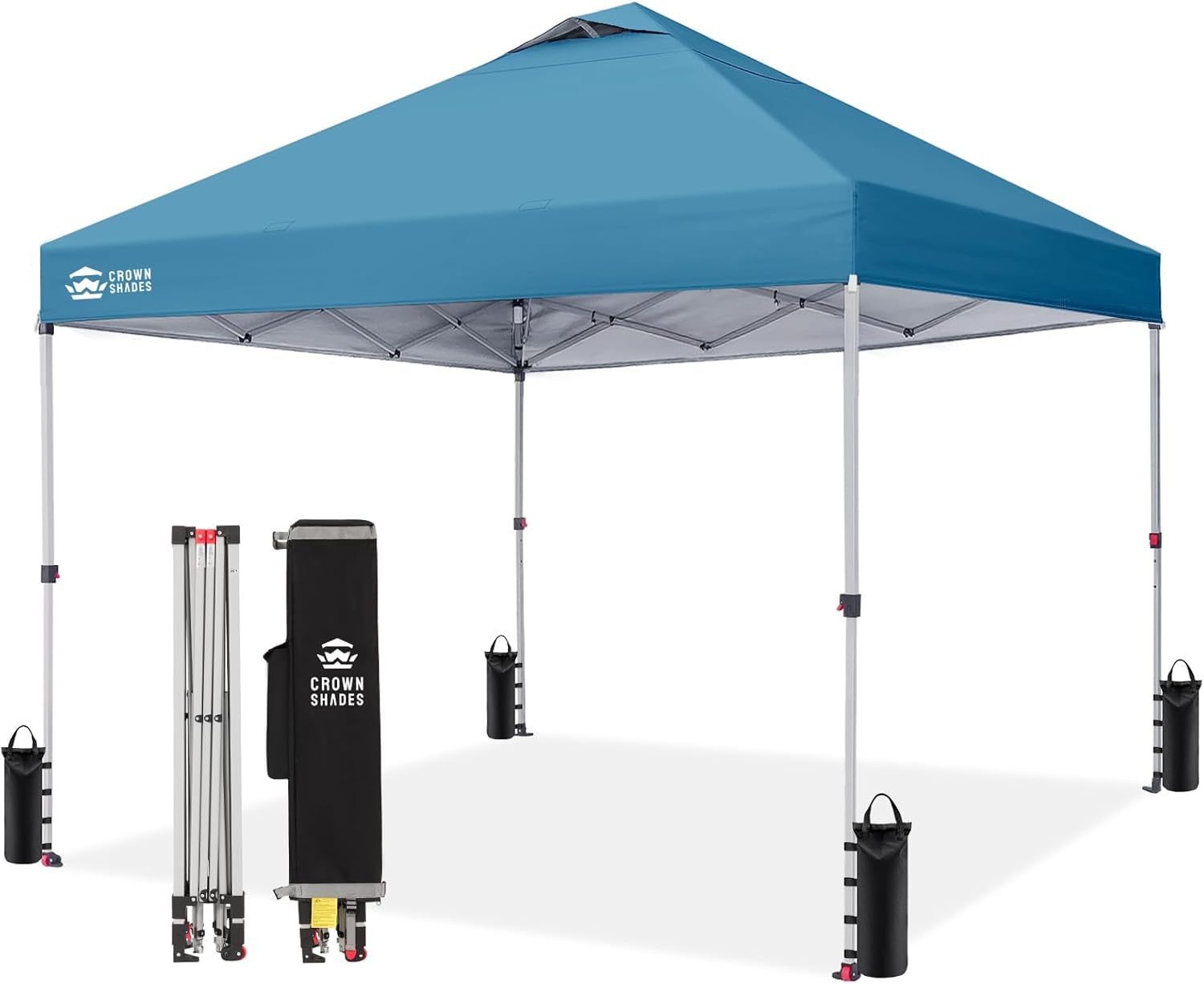 Carpa plegable de 10 x 10 pulgadas - Carpa de playa con instalación rápida - Parasol exterior para eventos, fiestas y camping - Gazebo con sistema STO-N-Go