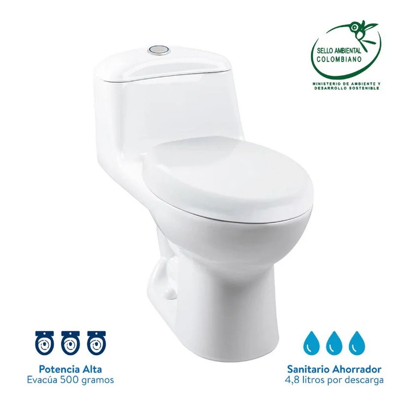 Combo Smart: Sanitario Smart Alongado Blanco De Una Pieza + Mueble Elevado Aluvia 60 Cm Cenizo + Grifería Cascade Negra Corona