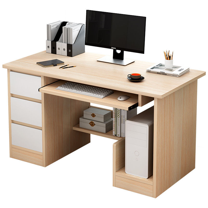 Nuevo escritorio para el hogar — Mesa de estudio y escritura para estudiantes con cajón con cerradura — Escritorio sencillo para ordenador y dormitorio