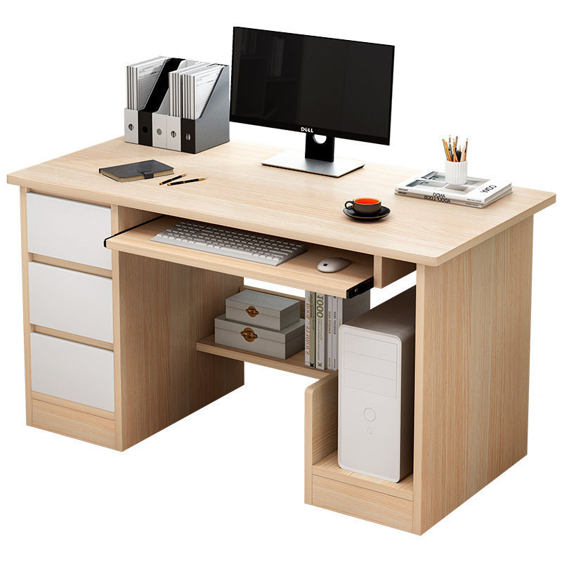 Nuevo escritorio para el hogar — Mesa de estudio y escritura para estudiantes con cajón con cerradura — Escritorio sencillo para ordenador y dormitorio