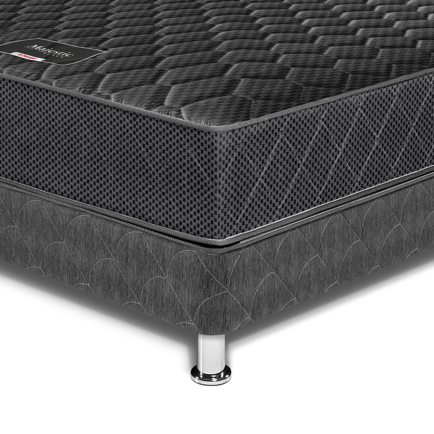 Dormitorio Majestic Black 2 Plazas + 2 almohadas + Protector