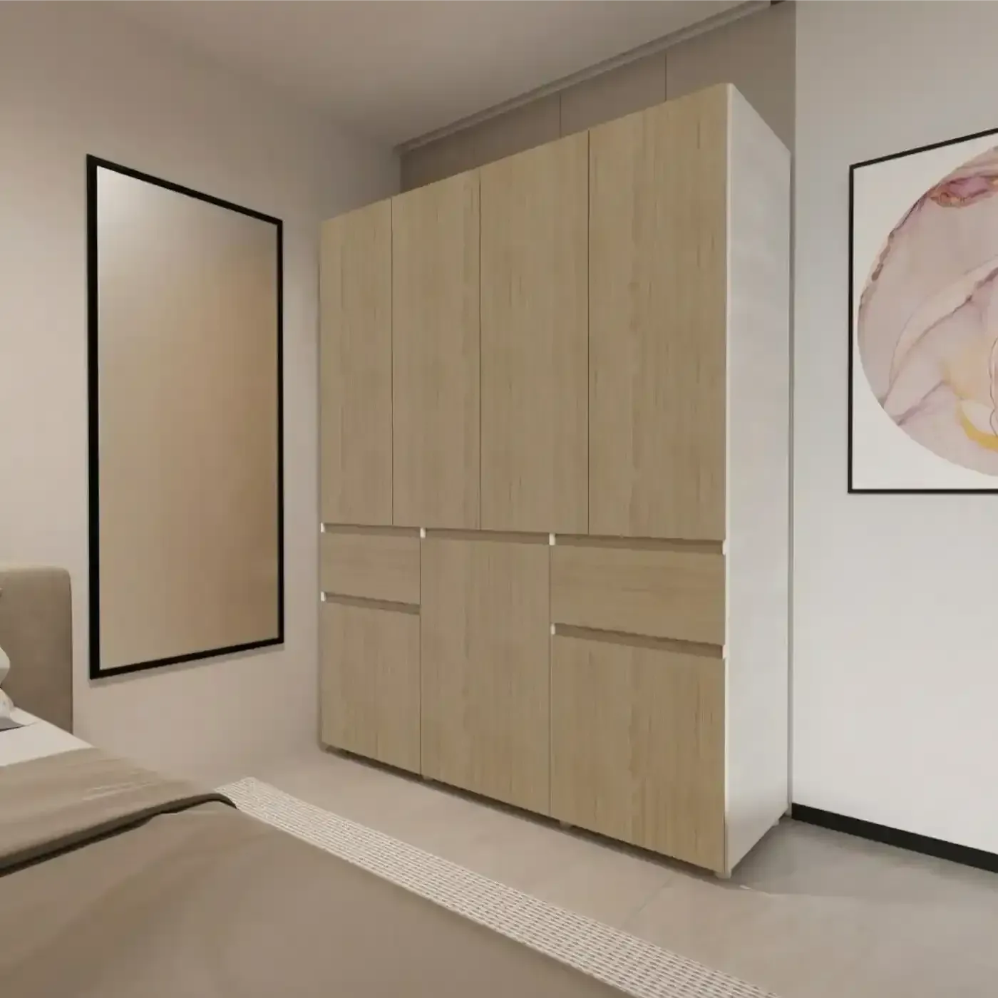 Armario Clóset PRACTIMAC Mell 160 cm Rovere-Blanco