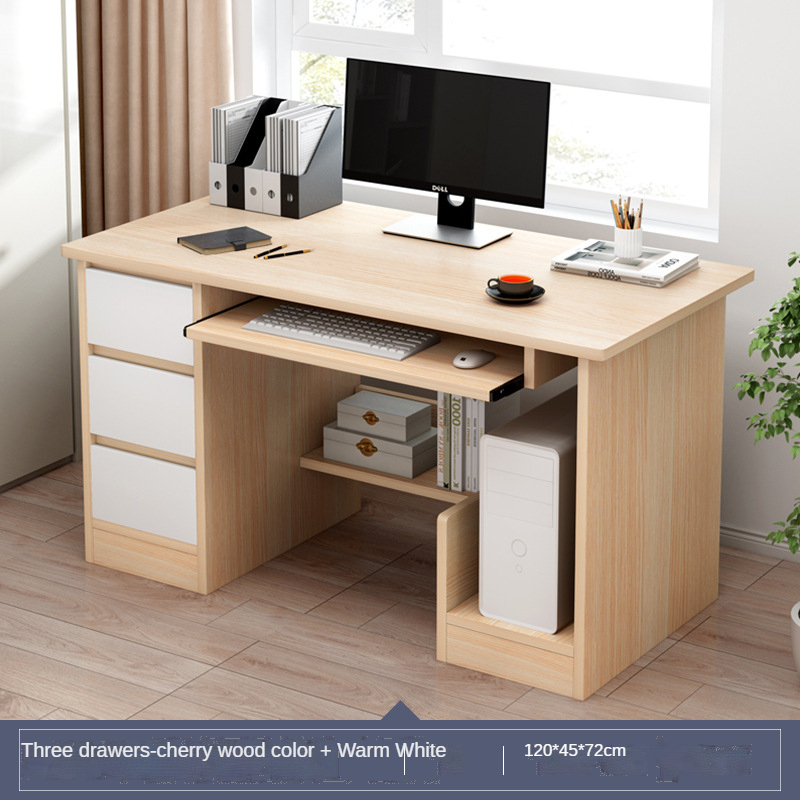 Nuevo escritorio para el hogar — Mesa de estudio y escritura para estudiantes con cajón con cerradura — Escritorio sencillo para ordenador y dormitorio