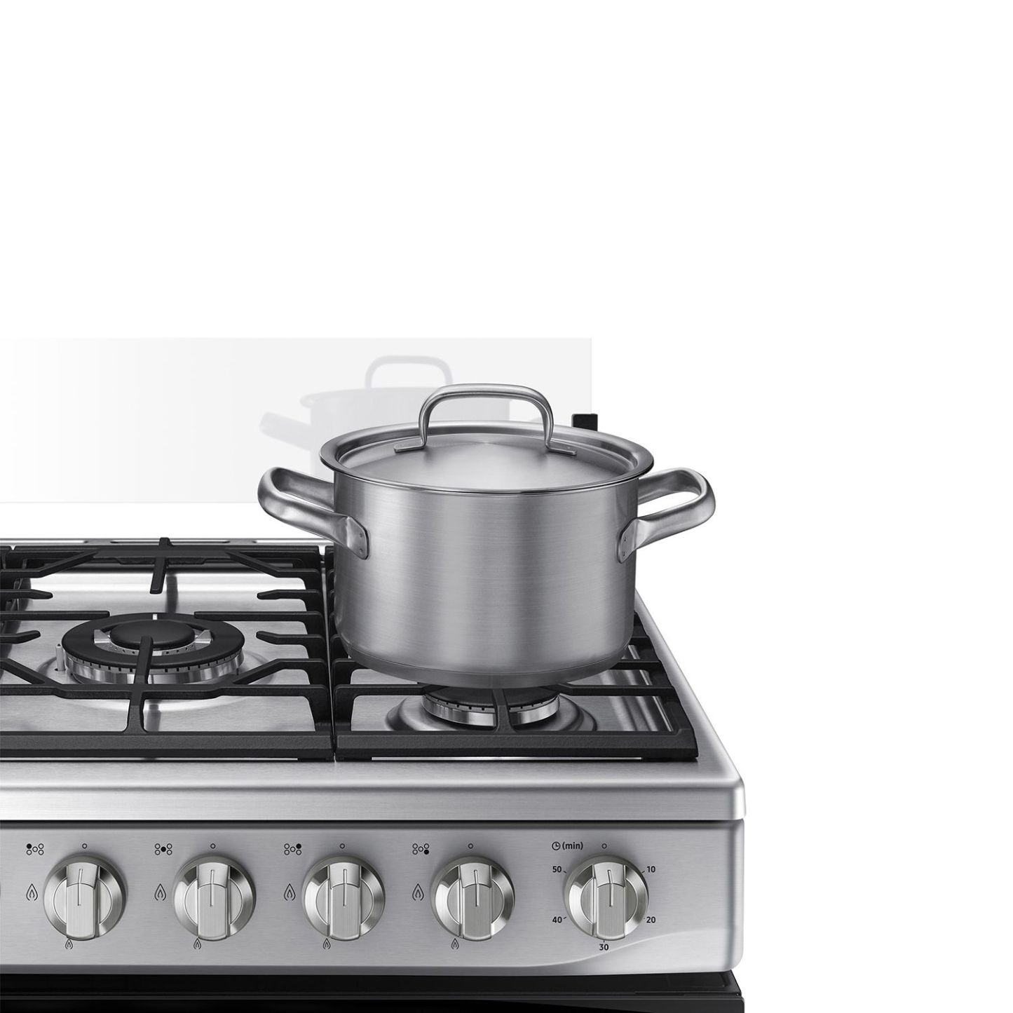 Cocina a Gas , 5 hornillas Mirror Look