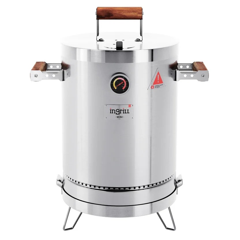Barril Asador Acero Inoxidable Mini Basik 56X30 Cm Capacidad de 4 a 6 Lbs