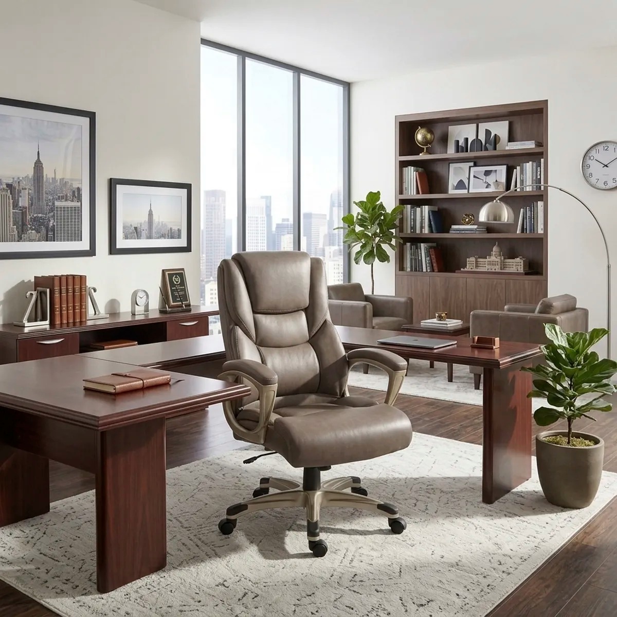 JUST HOME COLLECTION | Silla Escritorio PC James Gris