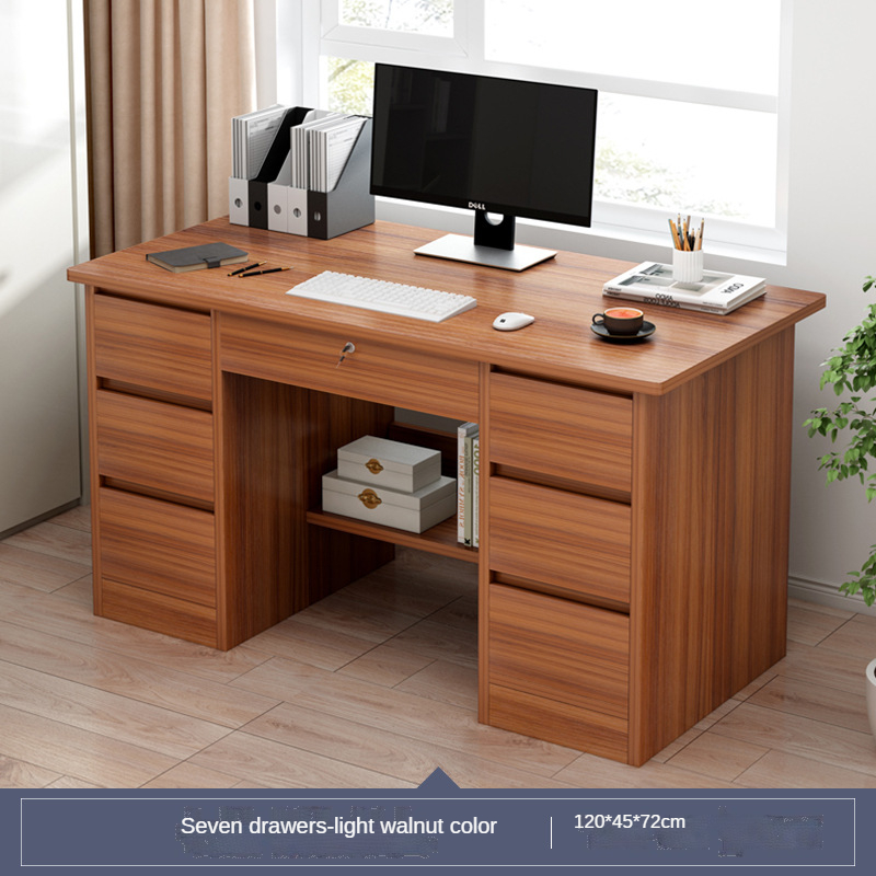 Nuevo escritorio para el hogar — Mesa de estudio y escritura para estudiantes con cajón con cerradura — Escritorio sencillo para ordenador y dormitorio