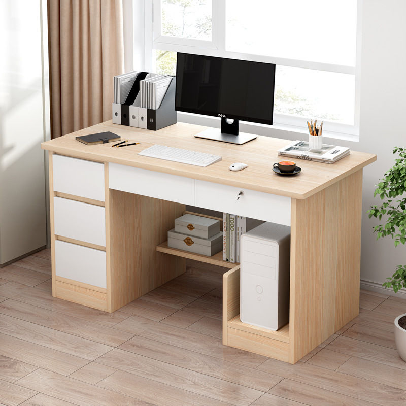 Nuevo escritorio para el hogar — Mesa de estudio y escritura para estudiantes con cajón con cerradura — Escritorio sencillo para ordenador y dormitorio