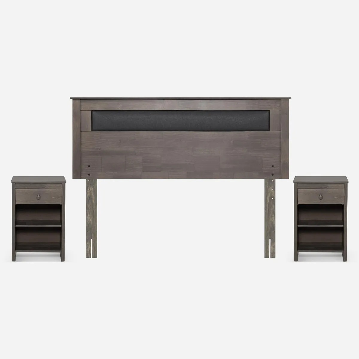 Cama Europea New Style 6 2 Plazas x 2.00 mt Base Dividida + Respaldo + 2 Veladores Rosen