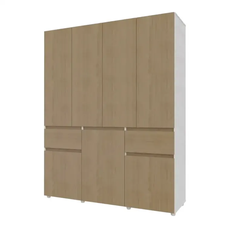 Armario Clóset PRACTIMAC Mell 160 cm Rovere-Blanco
