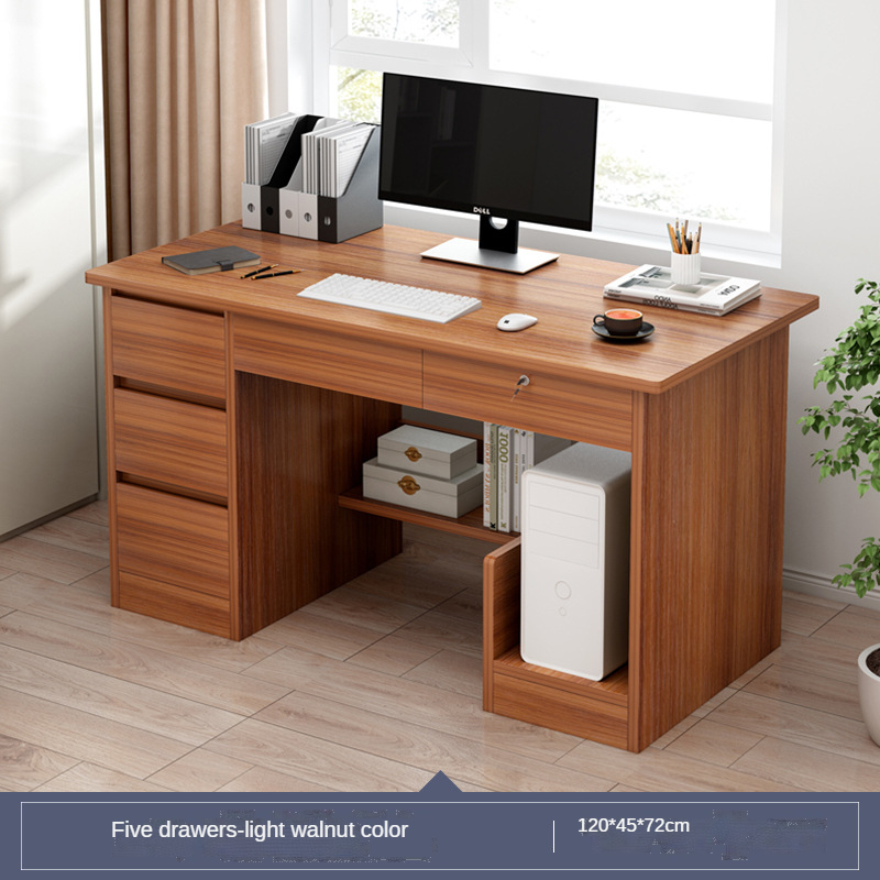 Nuevo escritorio para el hogar — Mesa de estudio y escritura para estudiantes con cajón con cerradura — Escritorio sencillo para ordenador y dormitorio