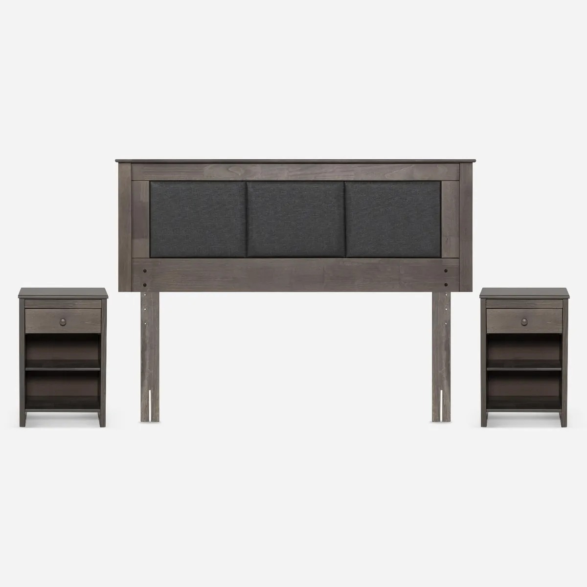 Cama Europea New Style 6 2 Plazas x 2.00 mt Base Dividida + Respaldo + 2 Veladores Rosen