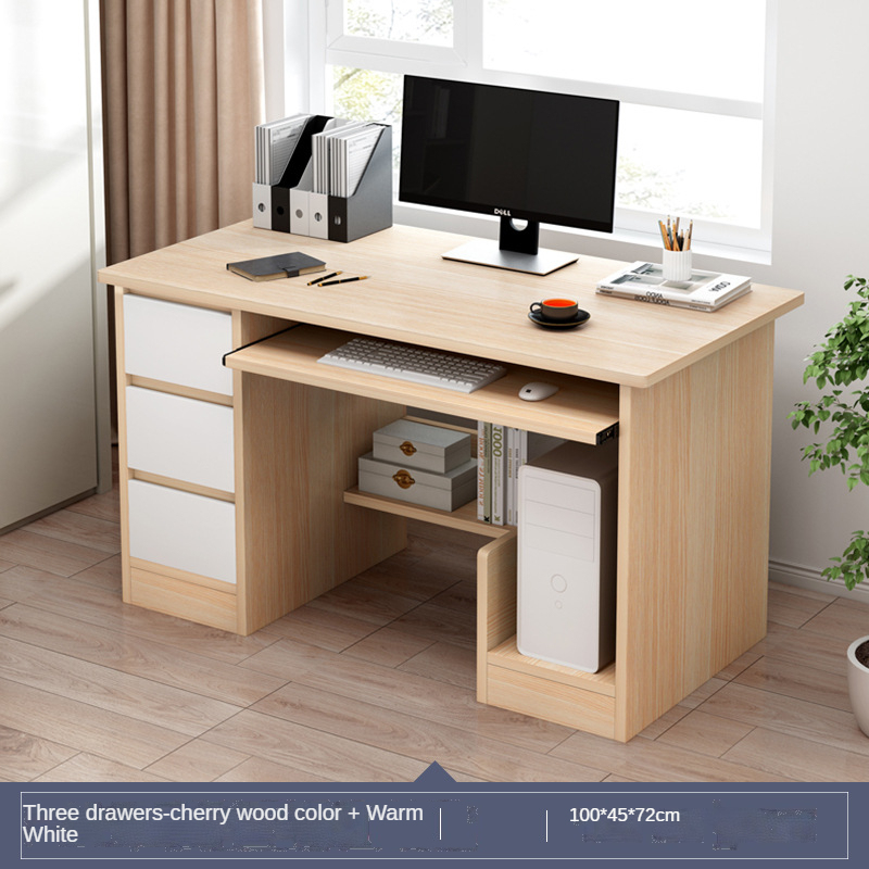 Nuevo escritorio para el hogar — Mesa de estudio y escritura para estudiantes con cajón con cerradura — Escritorio sencillo para ordenador y dormitorio