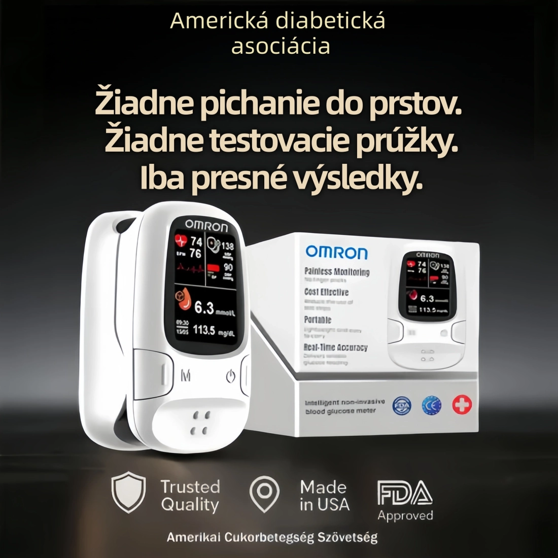 Spoločnosť Omron™ predstavuje novo uvedený neinvazívny inteligentný glukomer na meranie hladiny glukózy v krvi 🔥Vyrobený v USA🔥