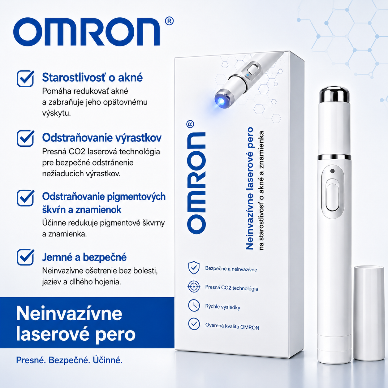 🔥 Omron® –🔥 Rýchle a účinné laserové pero na odstránenie znamienok a bradavíc bez bolesti ✨