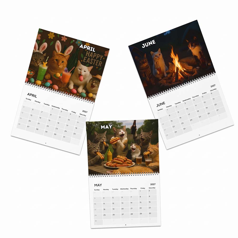 🔥Hot Sale - 50% OFF🍺🐱Drunk Cats 2027 Calendar