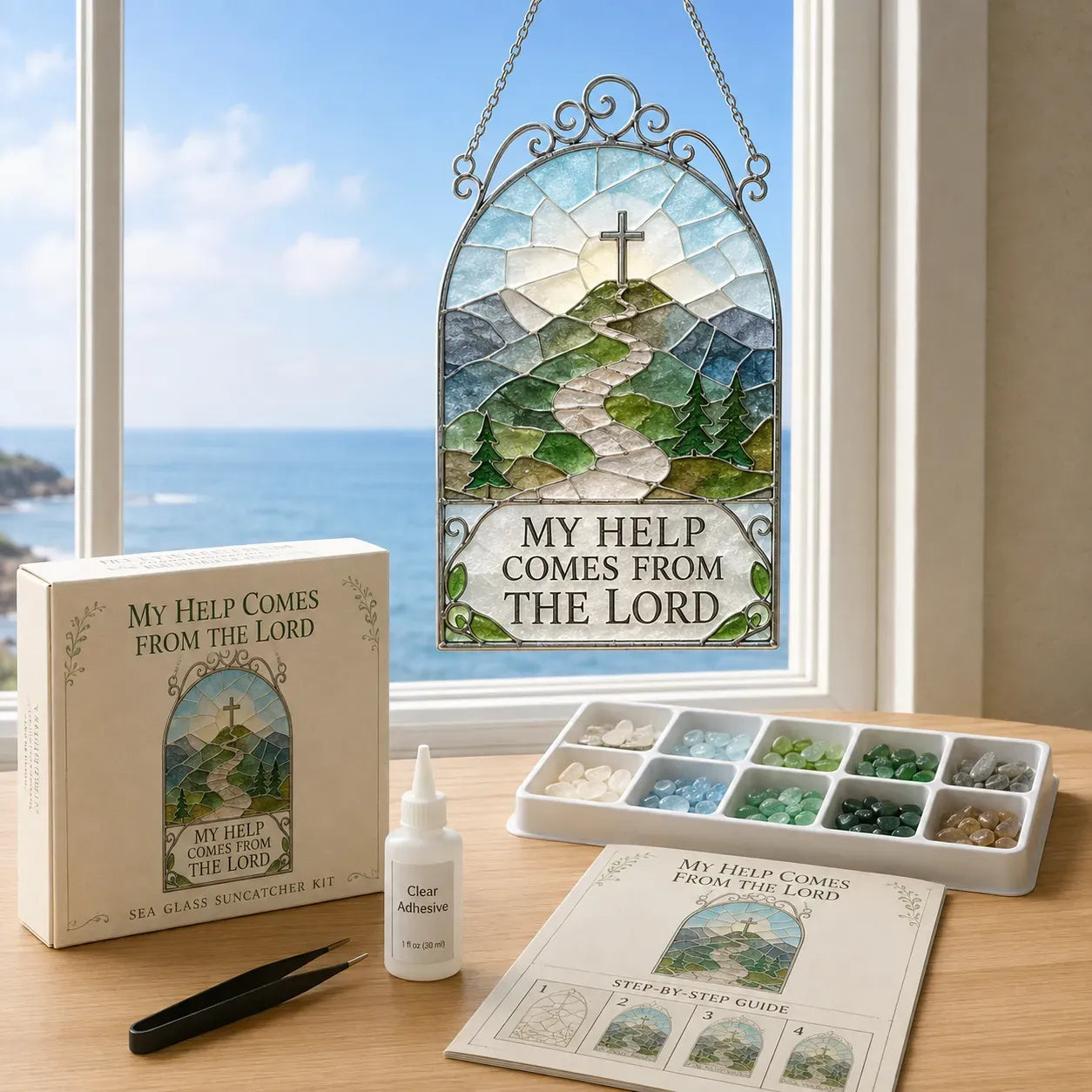 ✝️DIY Scripture Sea Glass Suncatcher Kit | Beginner-Friendly Faith Craft Gift❤