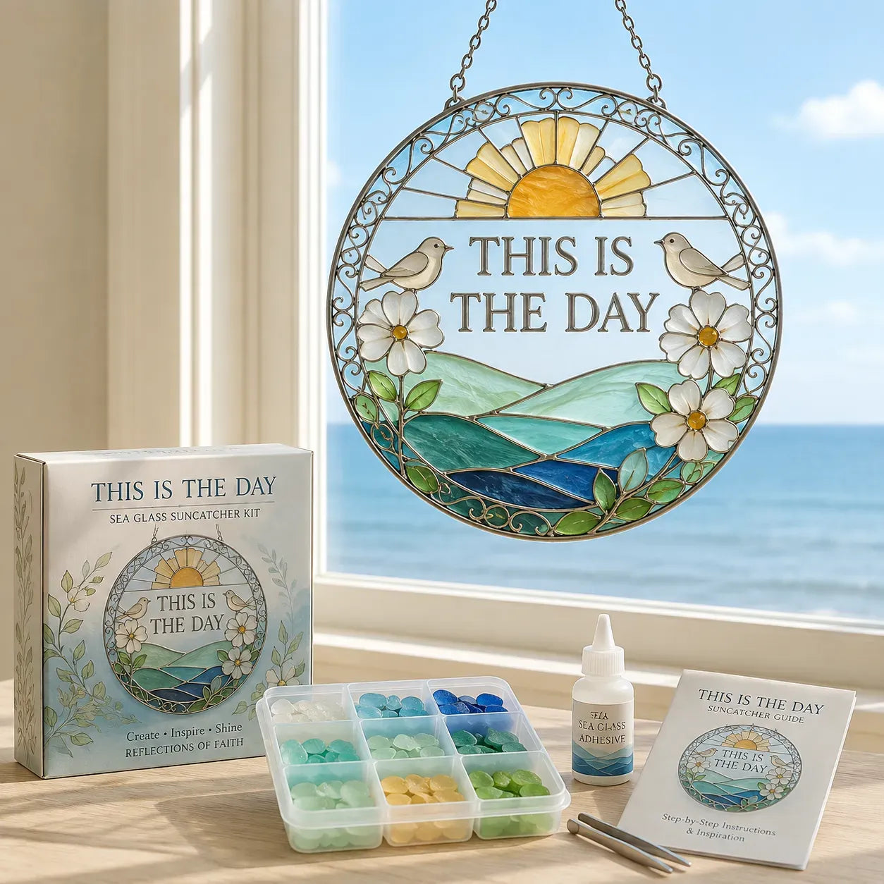 ✝️DIY Scripture Sea Glass Suncatcher Kit | Beginner-Friendly Faith Craft Gift❤