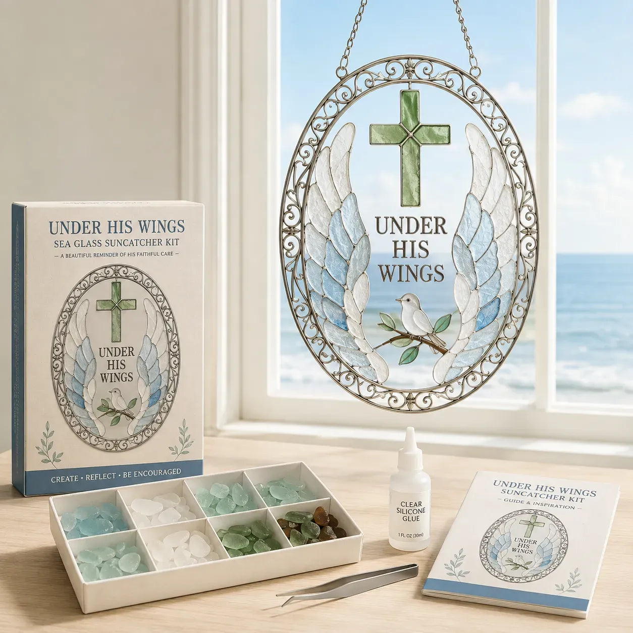 ✝️DIY Scripture Sea Glass Suncatcher Kit | Beginner-Friendly Faith Craft Gift❤