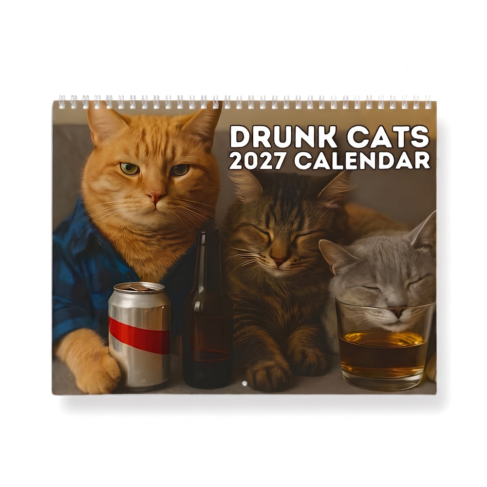 🔥Hot Sale - 50% OFF🍺🐱Drunk Cats 2027 Calendar