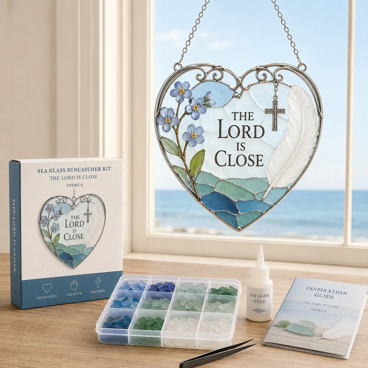 ✝️DIY Scripture Sea Glass Suncatcher Kit | Beginner-Friendly Faith Craft Gift❤