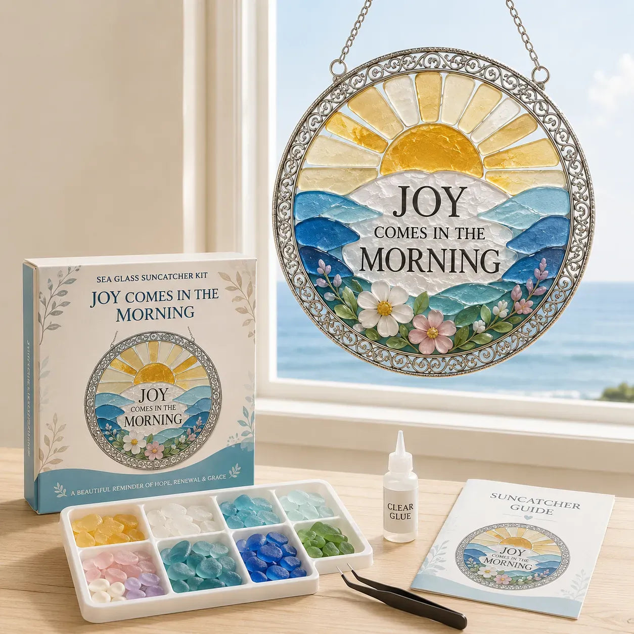 ✝️DIY Scripture Sea Glass Suncatcher Kit | Beginner-Friendly Faith Craft Gift❤