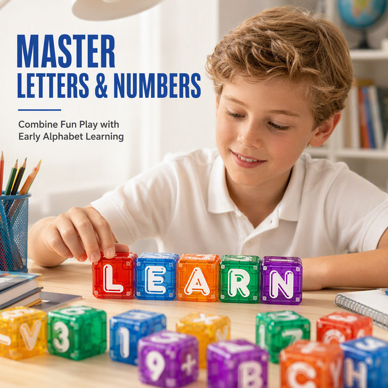 📢📢49% OFF !! ⏰Magnetic Alphabet Number Cubes for Children