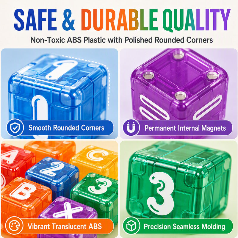 📢📢49% OFF !! ⏰Magnetic Alphabet Number Cubes for Children