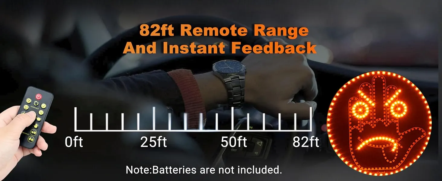 led hand gesture for car with remote control