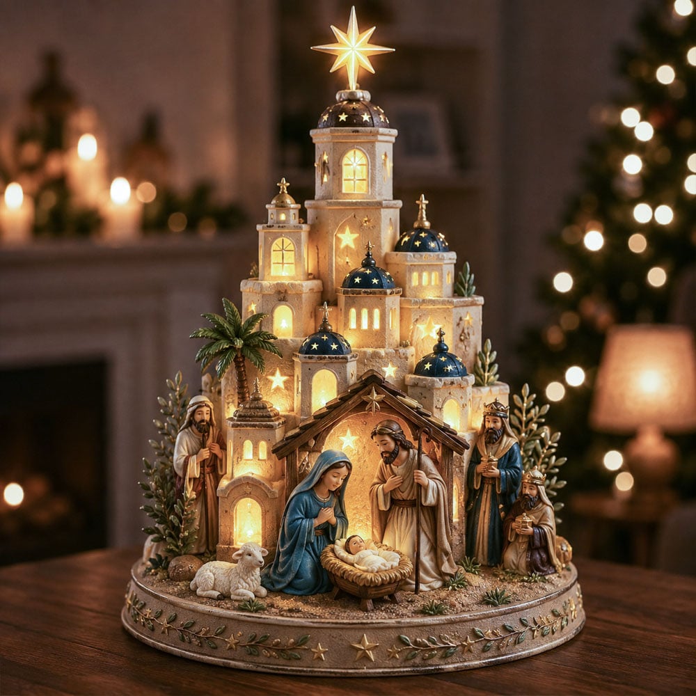 🔥😍✨ Bethlehem-Krippenkirche mit leuchtendem Turm