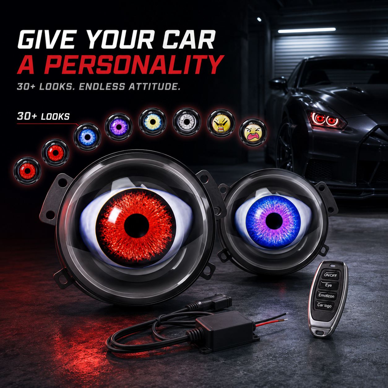 👀🔥 Limited Time 50% OFF😈ED Headlights with Animated Evil Eyes